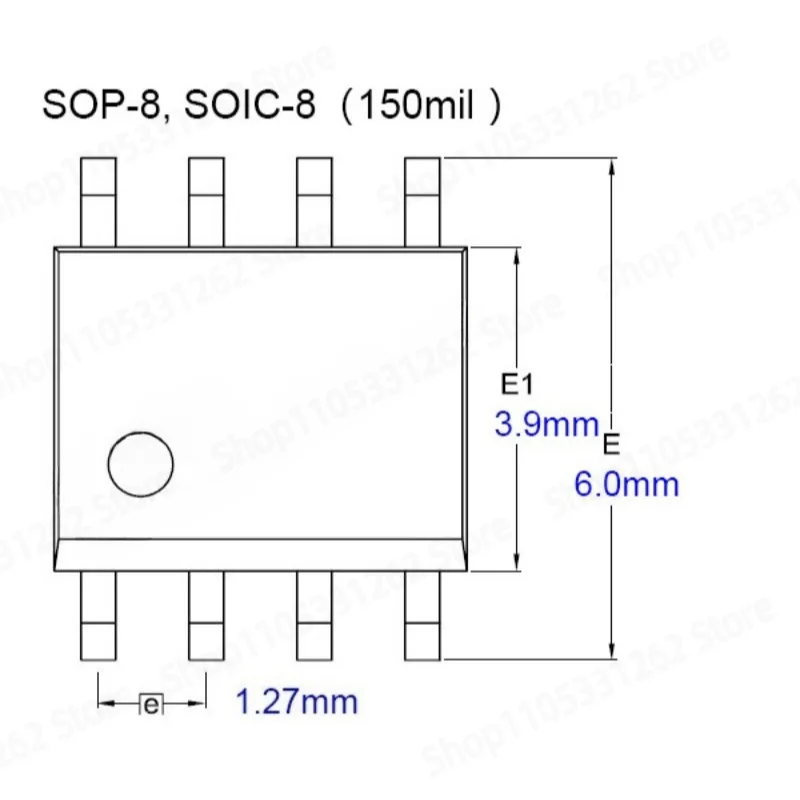 Universal SOP-8 To DIP8 Programming Socket Adapter Narrow Body 150mil/3.8mm SF-SOP8-150A