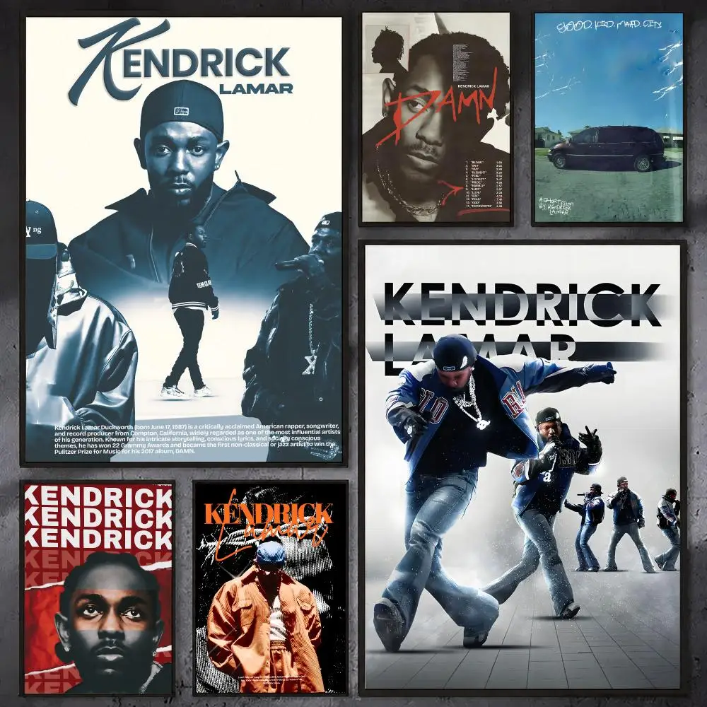 Kendrick Lamar rapper Poster HD Quality Wall Art Retro Posters For Home Room Wall Decor Kawaii Room Decor