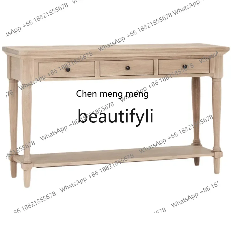 

G American light luxury solid wood porch cabinet against the wall porch cabinet light luxury oak log porch