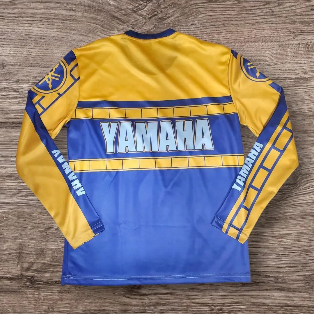 2026 Summer New Retro YAMAHA  Fashion Casual Long Sleeved Cycling Suit Men Racing Oversized Breathable Quick Drying Sports Shirt