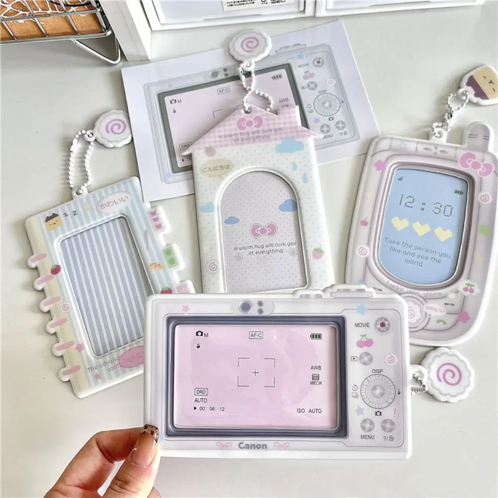 Lightweight Korean Style Idol Card Holder Portable PVC Photocard Holder Camera Phone Design Card Sleeves for Girls