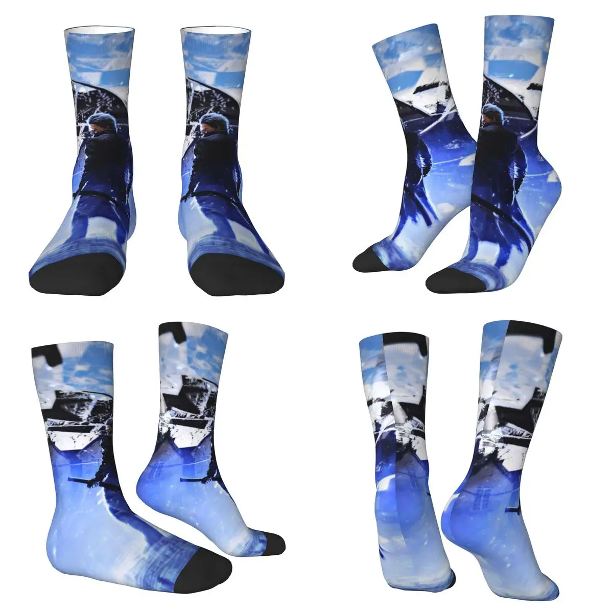 

Носки Vergil From The Devil May Cry Seri, Harajuku, высококачественные чулки, аксессуары, длинные носки для мужчин и женщин, рождественский подарок