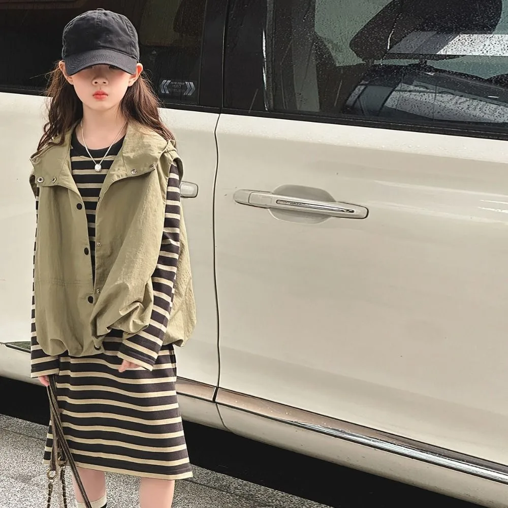 

Outfits Y2K Children's Wear Suit Teens Slim Fit Waistcoat Dress Suit Autumn Summer Sweet Girls Clothes Set
