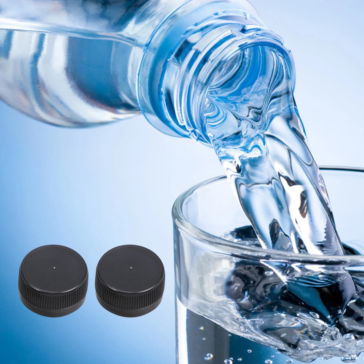 

Plastic Bottle Cap Caps Mini Bottles with Lids Hollow Reusable Soda Toppers