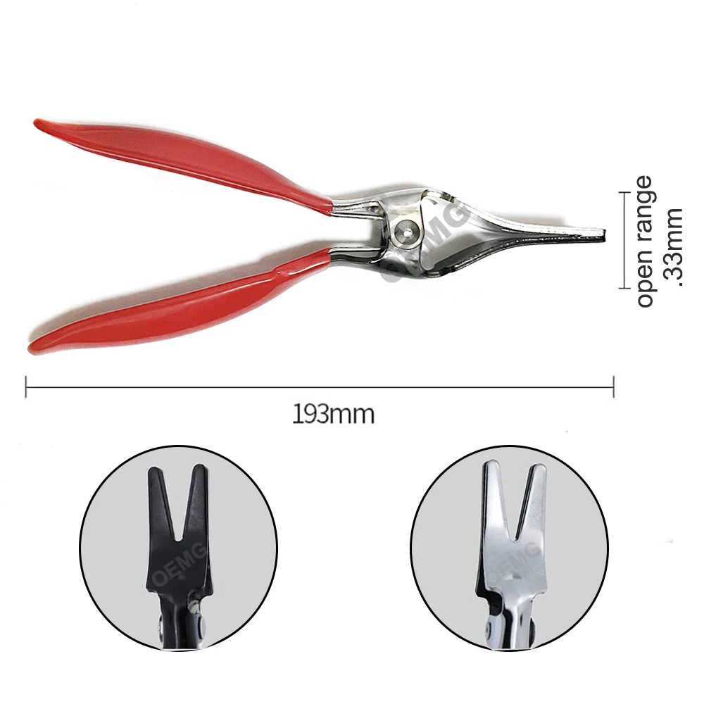 Car Hose Clamp Plier for Removal Installation of Ring-Type or Flat-Band Automotive Water Pipe Locking Pliers Repair Tool