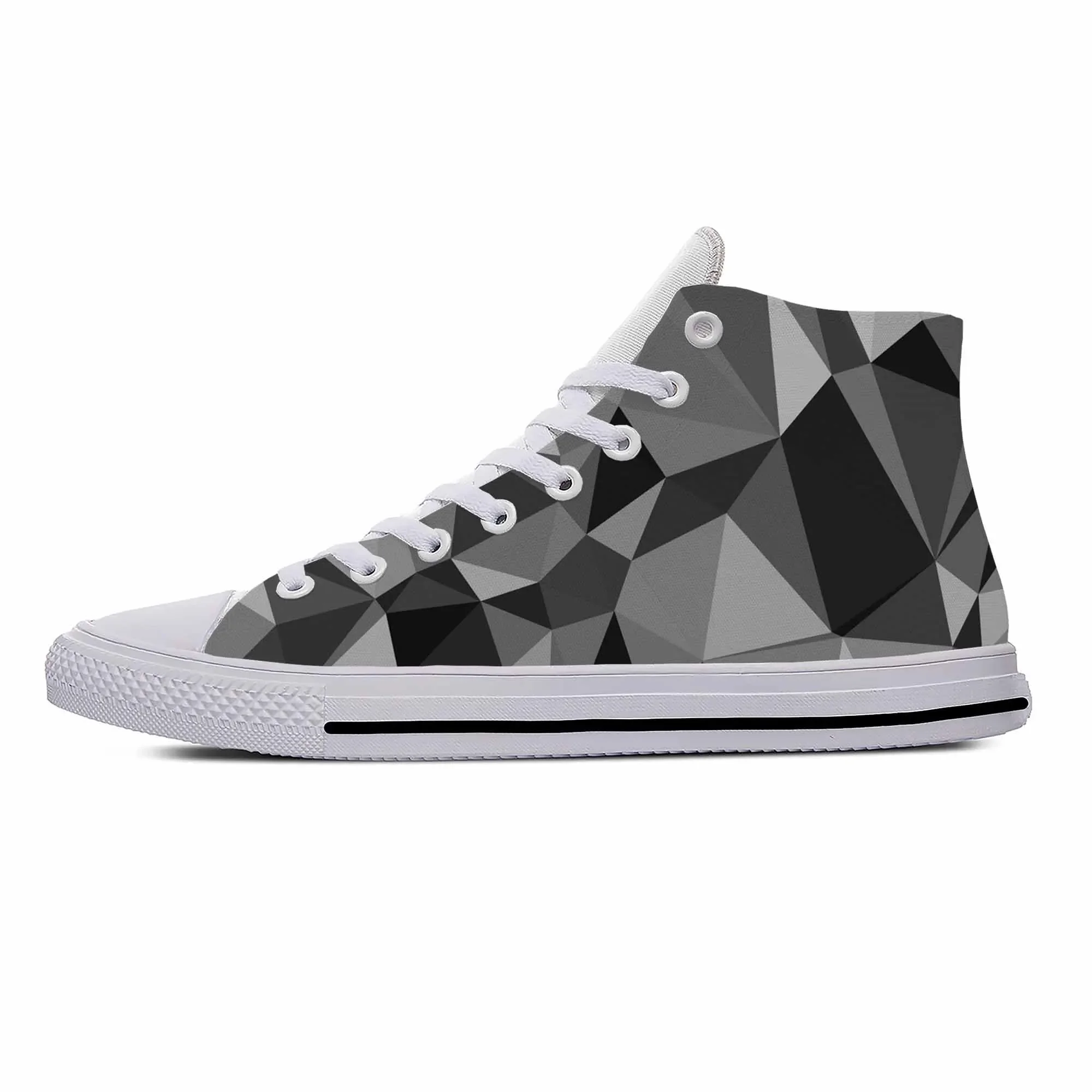 Summer Hot Geometric Abstract Triangle Aesthetic Latest Casual Shoes Men Women Fashion Sneakers High Top Classic Board Shoes