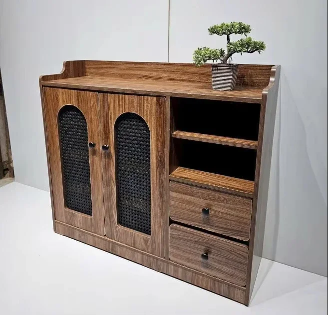 Modern Modern Home Wooden Shoe Cabinet Luxury Solid Wood Shoe Rack