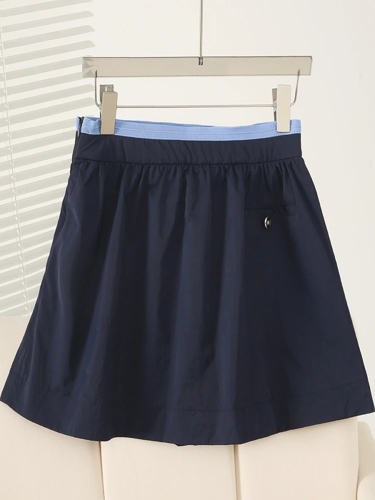 

Summer 2025 Sweet Casual Girl Feel Puffy Skirt f-length Skirt Stand Version A-line ort Pure Color Other Material 00%
