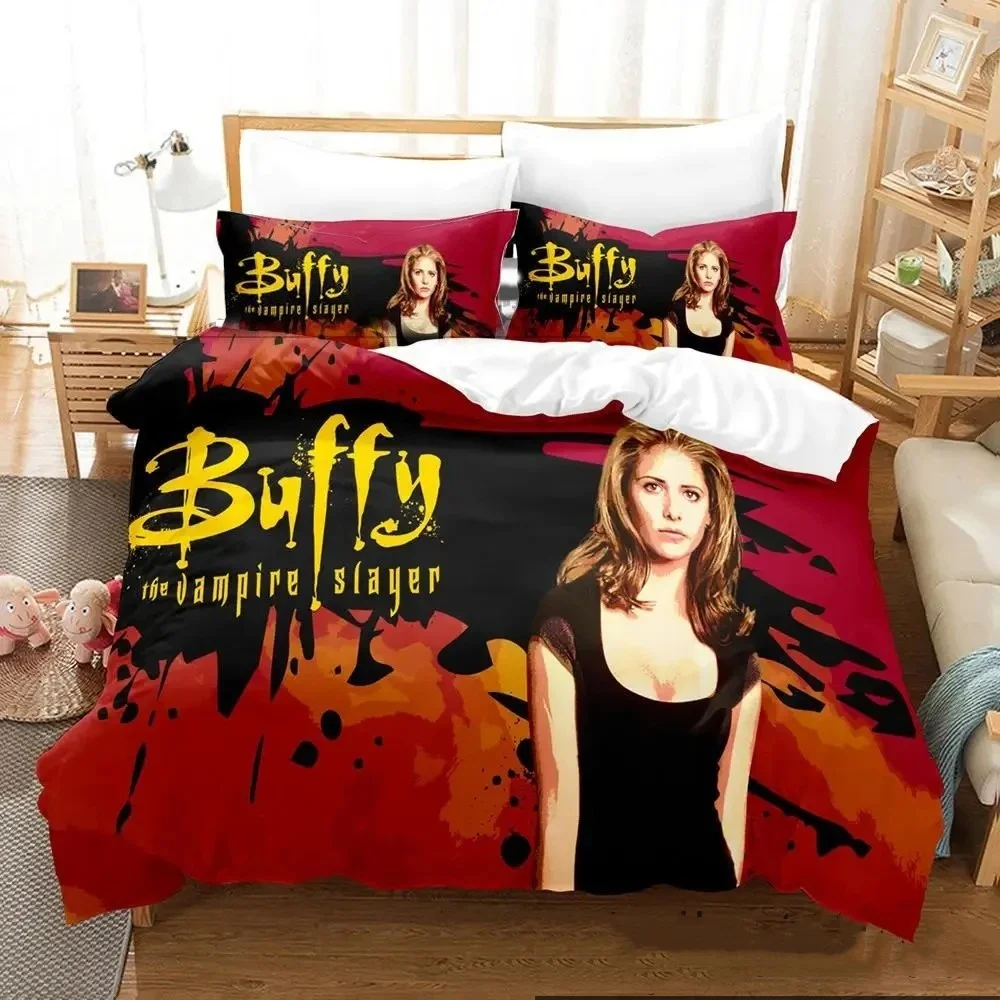 3D Print Buffy the Vampire Slayer Bedding Set Boys Girls Twin Queen King Size Duvet Cover Pillowcase Bed boys Adult