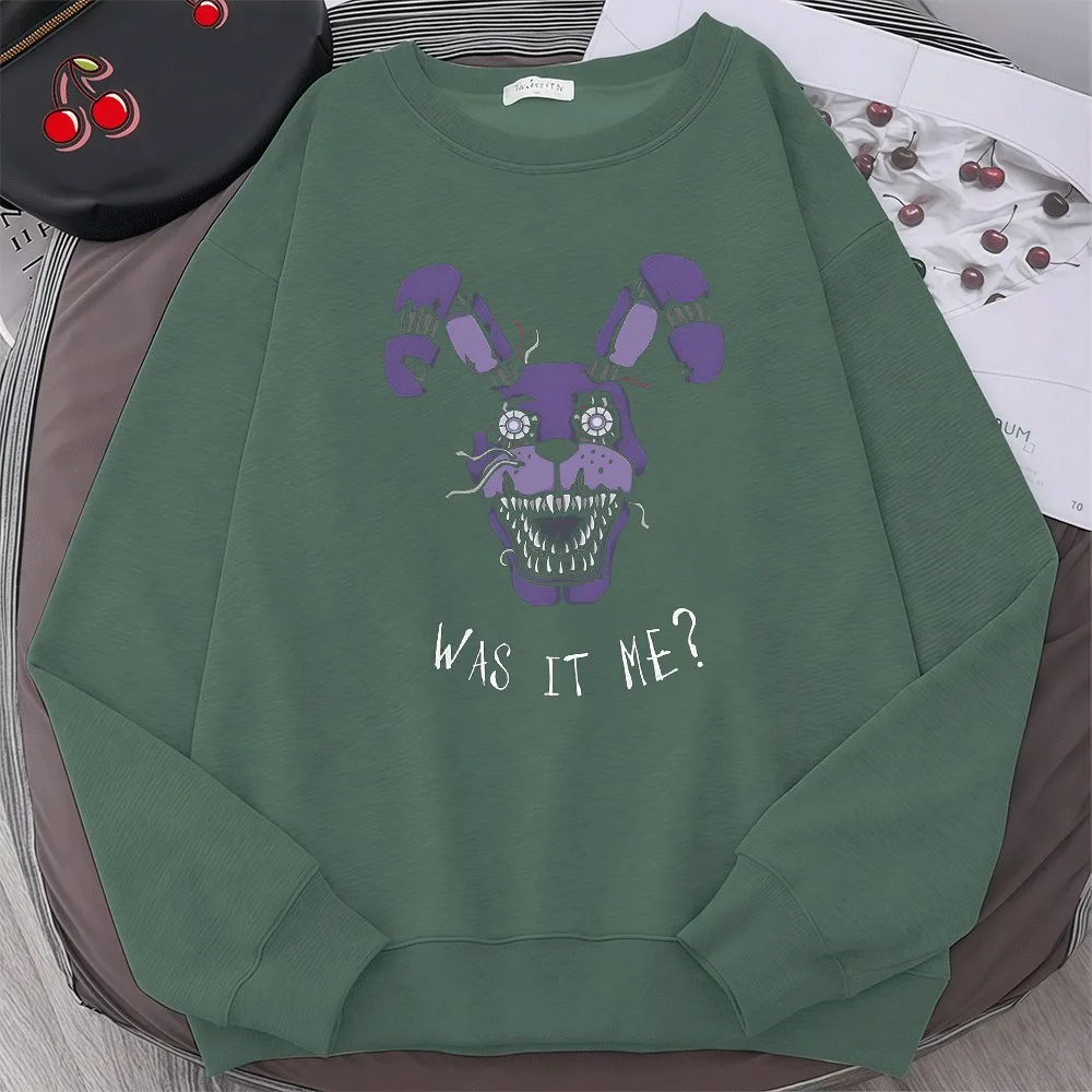 

Springtrap FNAF At Freddys Толстовки с принтом Женская женская одежда Винтажные толстовки Топы с графическим рисунком Повседневные пуловеры с круглым вырезом