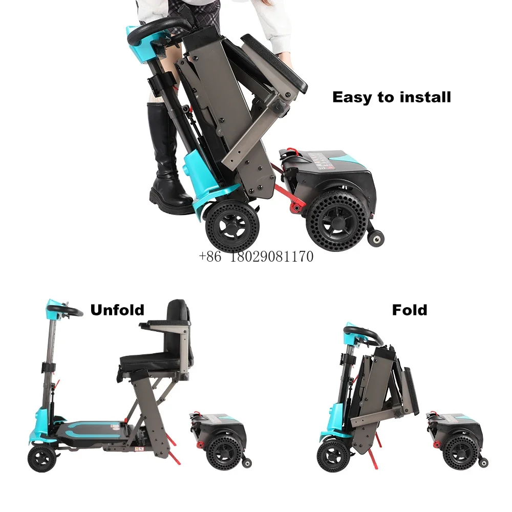 Scooter Detachable Portable Foldable Scooter Electric For Adult Disabled Compact Folding Electric Mobility