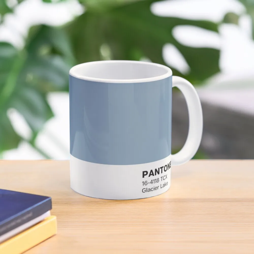 Pantone Glacier Lake Classic  Mug Image Handle Round Cup Drinkware Design Simple Picture Gifts Coffee Tea Printed Photo