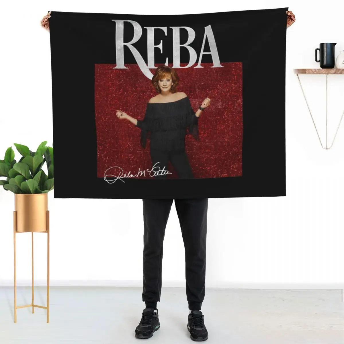 Reba Live in Concert 2022 with Signature Classic T-Shirt.png Throw Blanket Soft Beds For Baby Blankets For Bed Blankets