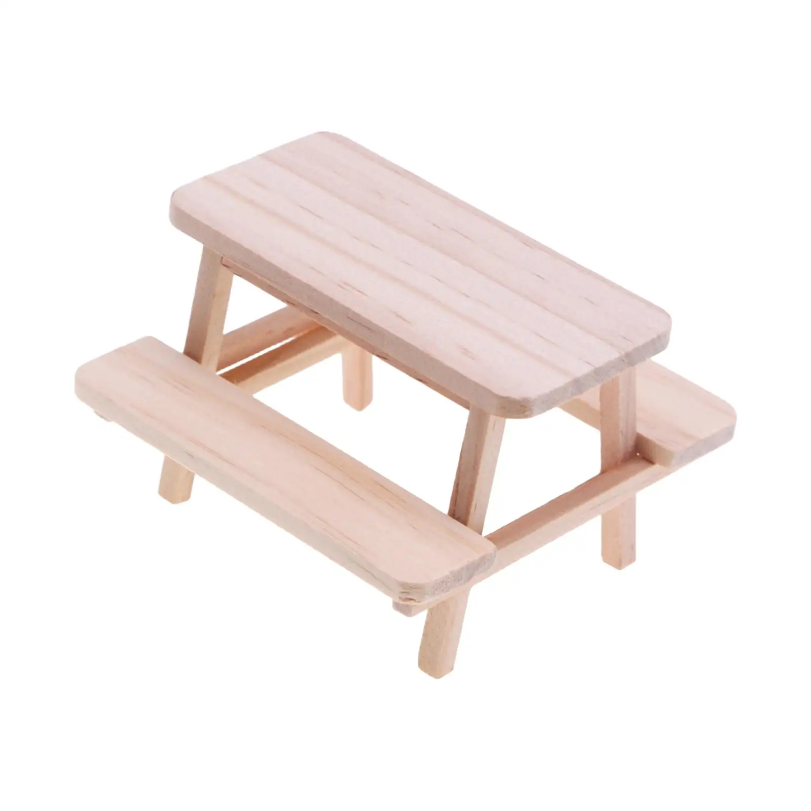 Wooden Miniature Furniture Toy Table Chair Model Dollhouse Accessories 1 12 Scale for Architecture Model Scene Decor