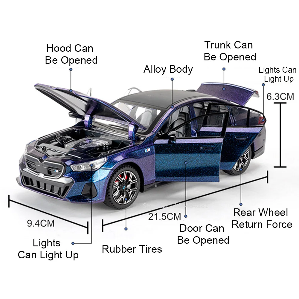 1:24 I5M60 X5 Modelli in lega Giocattoli Pressofuso Auto 6 Porte Aperti Suono Luce Tirare Indietro Ruota Anteriore Veicoli Sterzo Bambini Regali di Festa