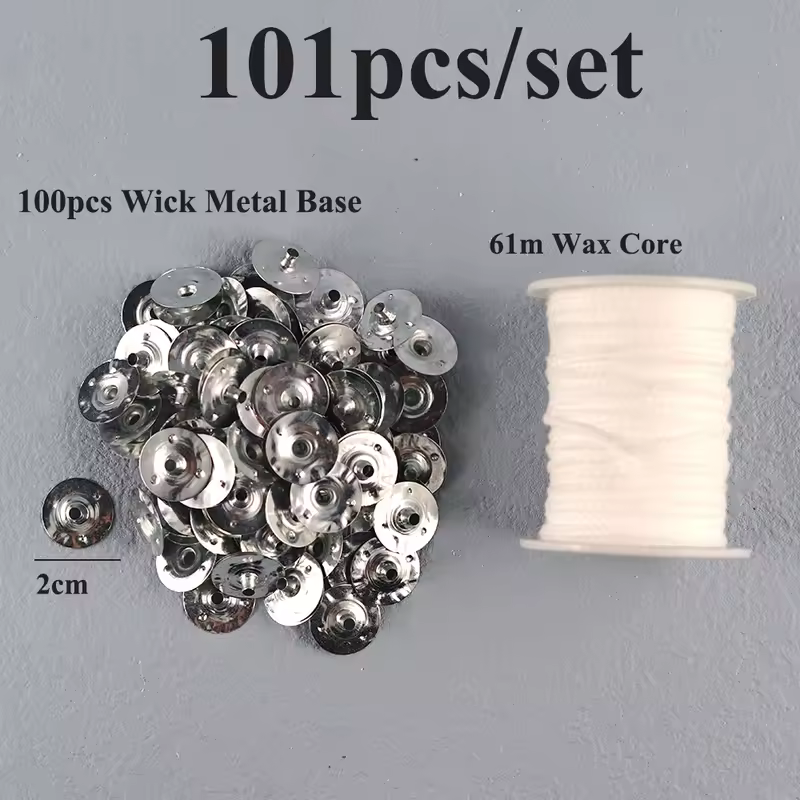 Smokeless Candle Wicks 2.6-20cm Pre-Waxed Cotton Core Wicks with Metal Sustainer Tabs DIY Handmade Candle Making Tools - Image 17