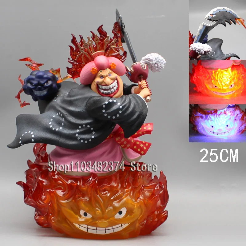 

25cm LX Big Mom Figurine One Piece Anime Figure Four Emperors Charlotte Linlin Figure GK Model PVC Collectible Statue Decor Toy