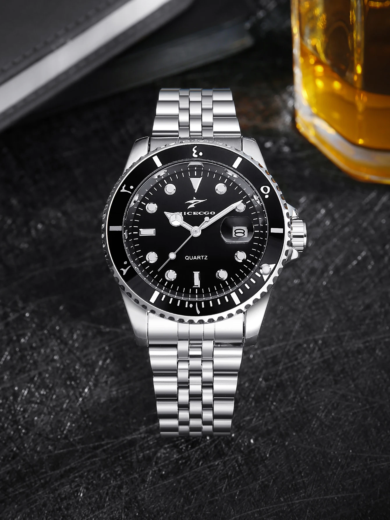 RICECGO Men's Steel Strip Quar - Outdoor Sport Smart Watch 评论和价格
