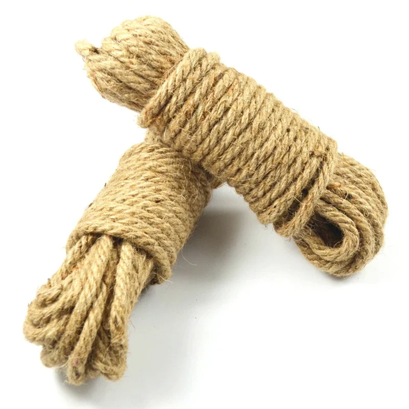 

0.39 Inch 10mm Natural Jute Hemp Rope DIY Craft Cord Retro Style Braided Rope Wedding Christmas Party Decoration Accessories