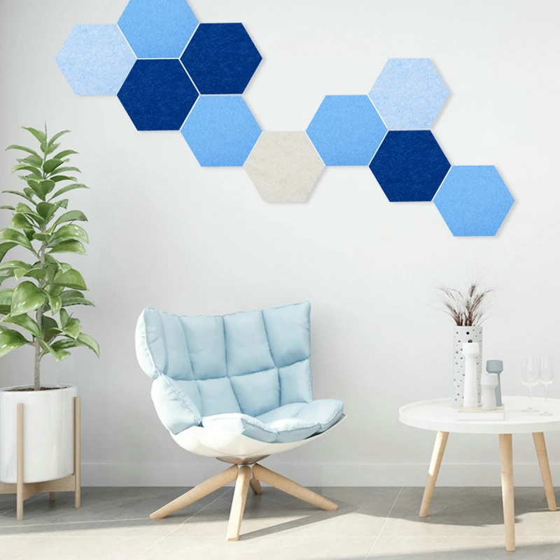Pannelli murali fonoassorbenti esagonali da 6 pezzi Camera da letto Isolamento acustico Pannelli fonoassorbenti Decor Pannello di assorbimento acustico