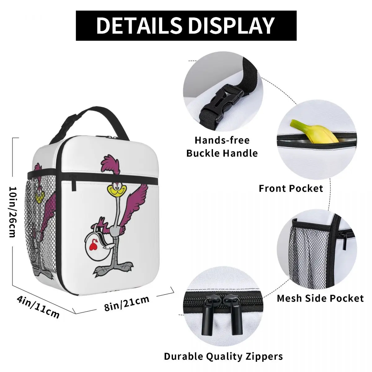 Beep Beep Merch Insulated Lunch Bags For School Food Storage Bag Portable Thermal Cooler Lunch Box