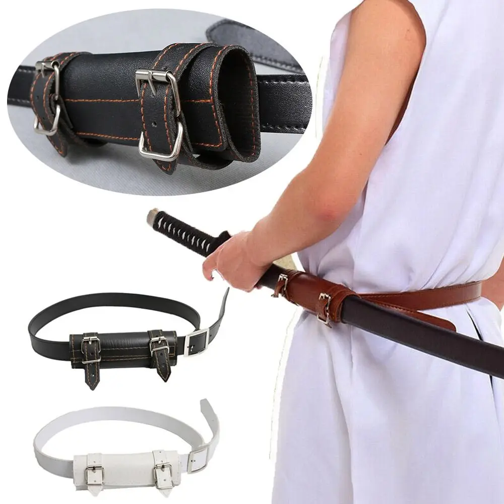 1PC PU Leather Belt For Katana Belt Belt Rapier Ring Strap Belt Sword Belt Waist Sheath Scabbard Holder