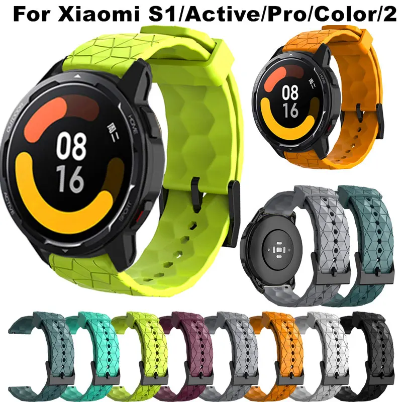 

22mm Football Strap For Xiaomi Mi Watch Color Band Wristband Breathable SiliconeWatchbands For Xiaomi S1 Active Bracelet