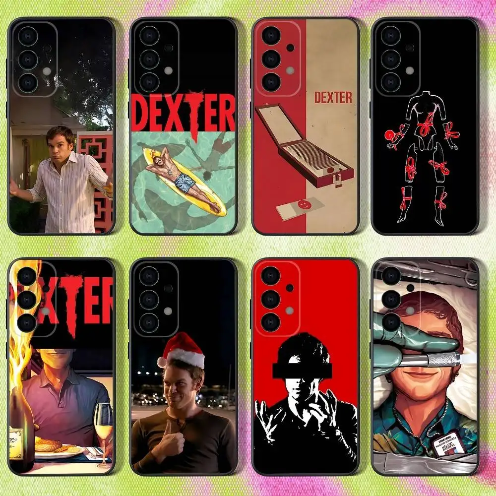 

Phone Case For Samsung S25,S24,S21,S22,S23,S30,Ultra,S20,Plus,Fe,Lite,Note,10,9,5G D-Dexter M-Morgan Black Cover