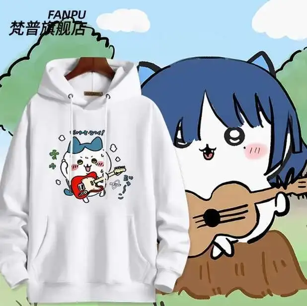 

Anime Bocchi The Rock Yamada Ryo Hooded Hoodie Cosplay Autumn Winter Men Women Coat Loose Jacket Tops anime