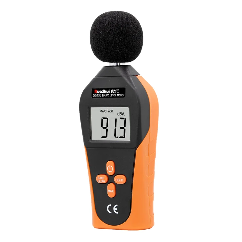 RuoShui 824C Digital Sound Level Meter Automatic Range Mesa De Som Noise Detector High Precision Medidor De Ruidos Decibel Meter