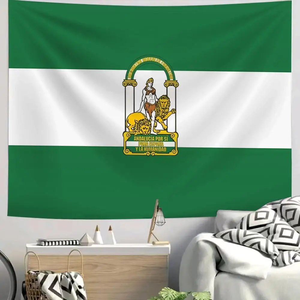 Andalusia Spain State Tapestry Custom Living Bedroom Party Dormitory Interior Wall Bohemian Decoration Attached Clip