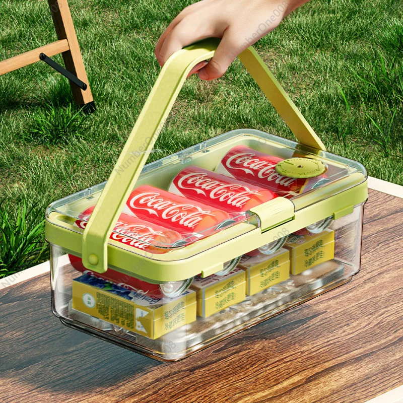 Food Grade Portable Crisper Outdoor Picnic Barbecue Crisper Bento Spring Outing Fruit Sealed Thermal Insulation Chilled Box