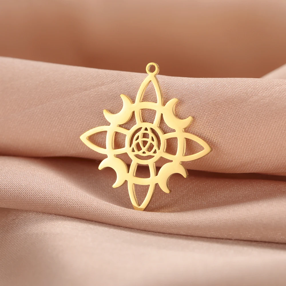 Dawapara Edelstahl Hexenknoten Charms für Halskette Ohrringe Trinity Knot Religiöse Symbole Anhänger DIY Schmuckherstellung – Detail 18
