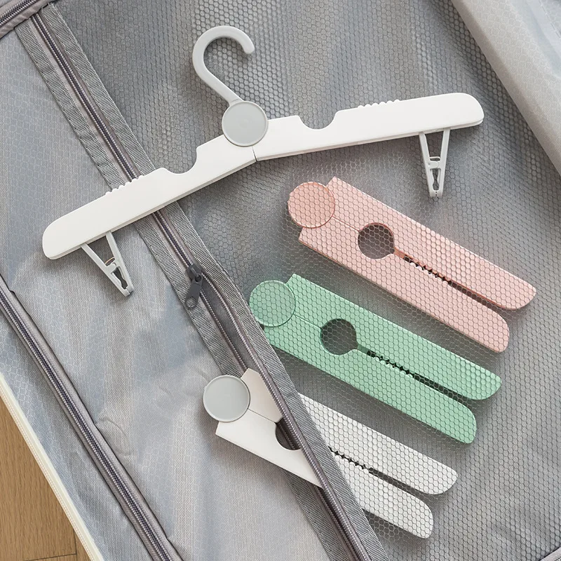 Katlanabilir giysi klip yaratıcı elbise askısı seyahat taşınabilir elbise askısı raf klip raf banyo organizatör raf