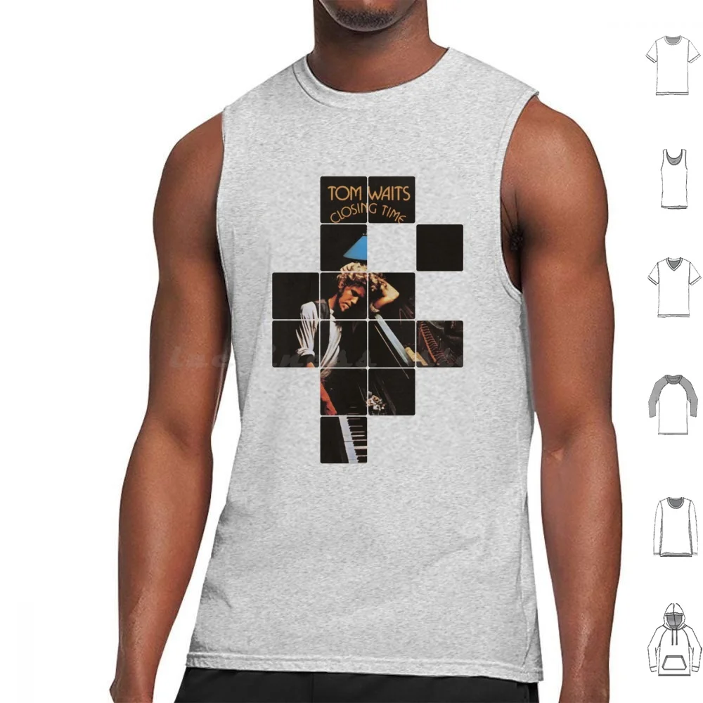Tom Waits-Closing Time Tank Tops Print Cotton Tom Waits Closing Time Album Cover Album Art Oral Collage Oralcollage