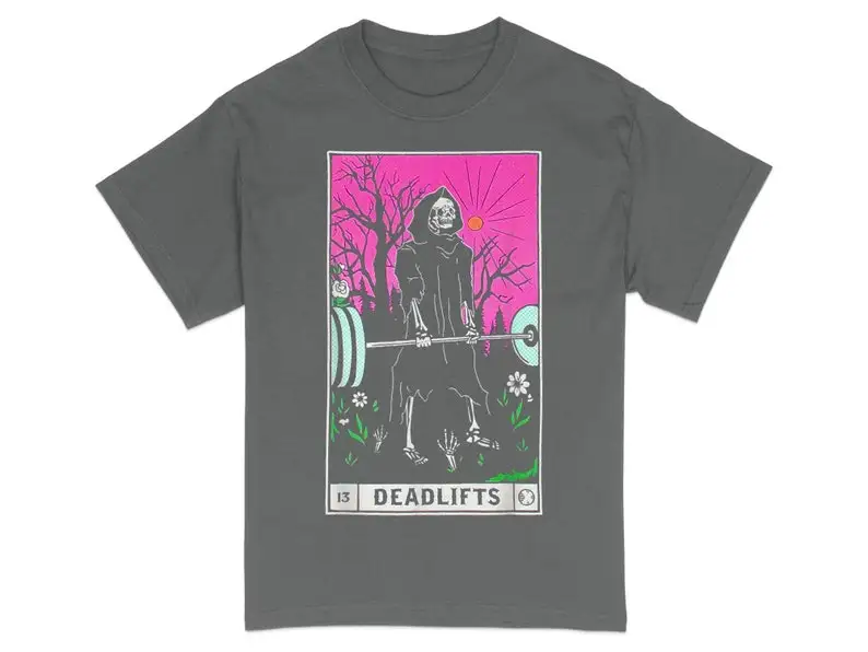 Unique Deadlifts Graphic TShirt, Fitness Motivation, Gym Wear, Pink Workout Tee, Strength Training Apparel, Unisex Cotton Top