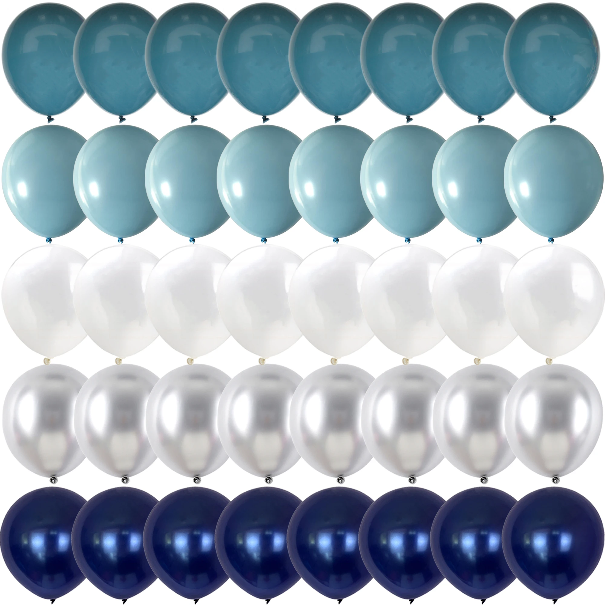 40PCS Silver haze blue white Balloons Gender Reveal Wedding Valentine's Day Baby Shower Birthday Globos Party Decorations