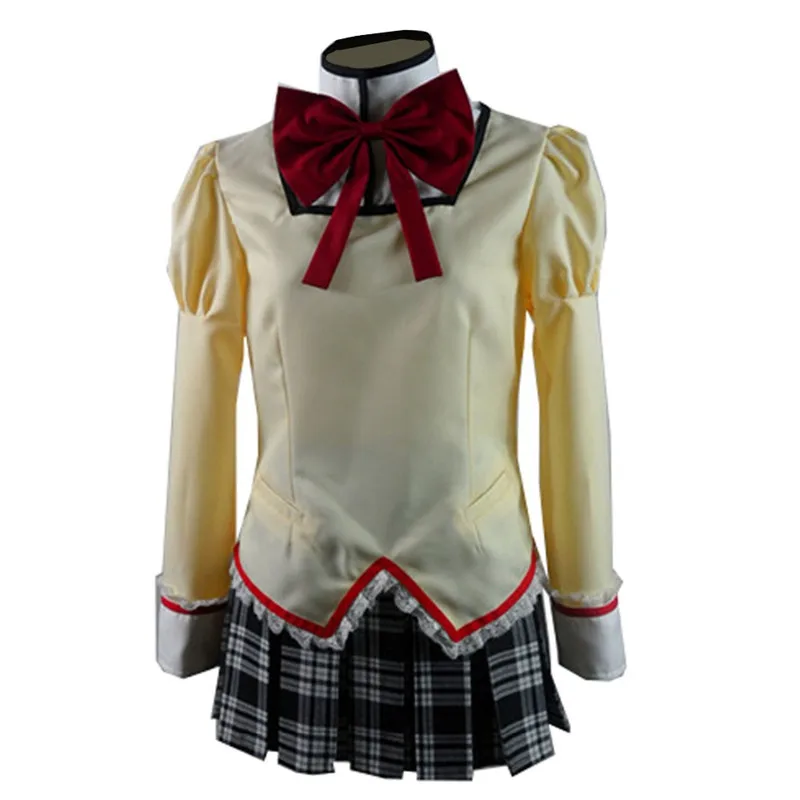 

Puella Magi Madoka Magica Kaname Madoka Akemi Homura School Uniform Dress Anime Cosplay Costumes