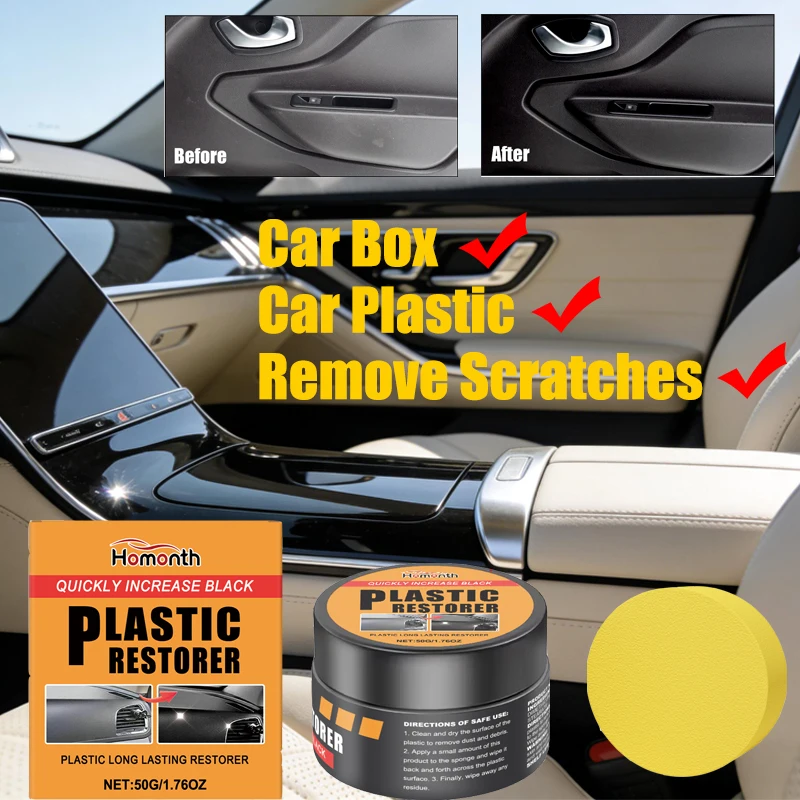 

Car Plastic Restorer Back To Black Gloss Auto Interior Panel Renewal Wax Coating Agent Auto Polish And Repair Coating Renovator