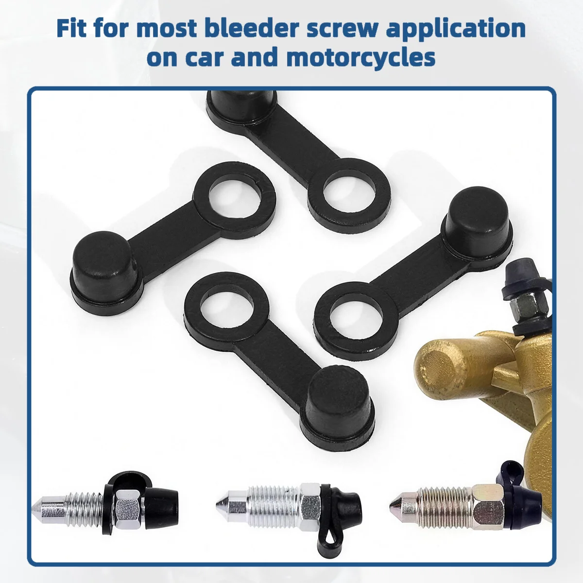 4/10/20Pcs Universal Disc Brake Caliper Screw Dust Cover Wear Resistant Dustproof Anti-Dirt Auto Wheel Brake Accessories