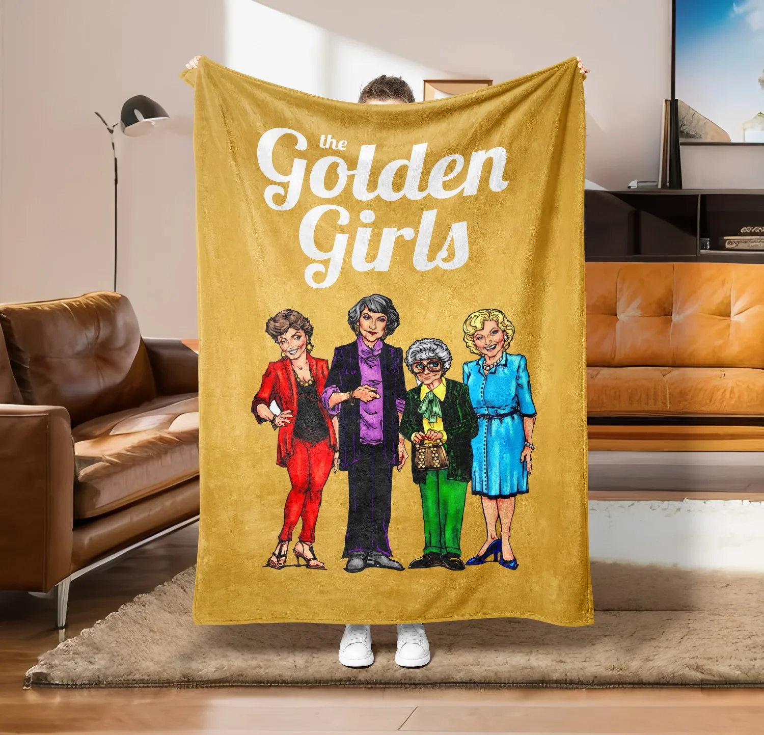 

1PC Thin Blanket The Golden Girls HD Print Blankets Women friendship for Bestie Nap Couch Sofa Bed Car Camping Soft throw Gift