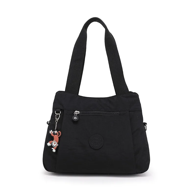 Nesitu Fashion Casual A4 Waterproof Lightweight Men Women Handbag Shoulder Messenger Bag Lady Cross Body Purse Blue Black M1223