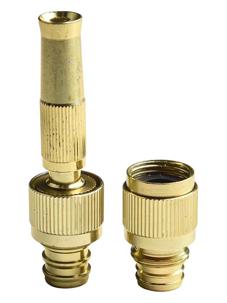 Sprayer Hose Nozzle Quick Connector Garden Tools Spray Nozzle G3/4 Garden Gold High Pressure Adjustable Useful