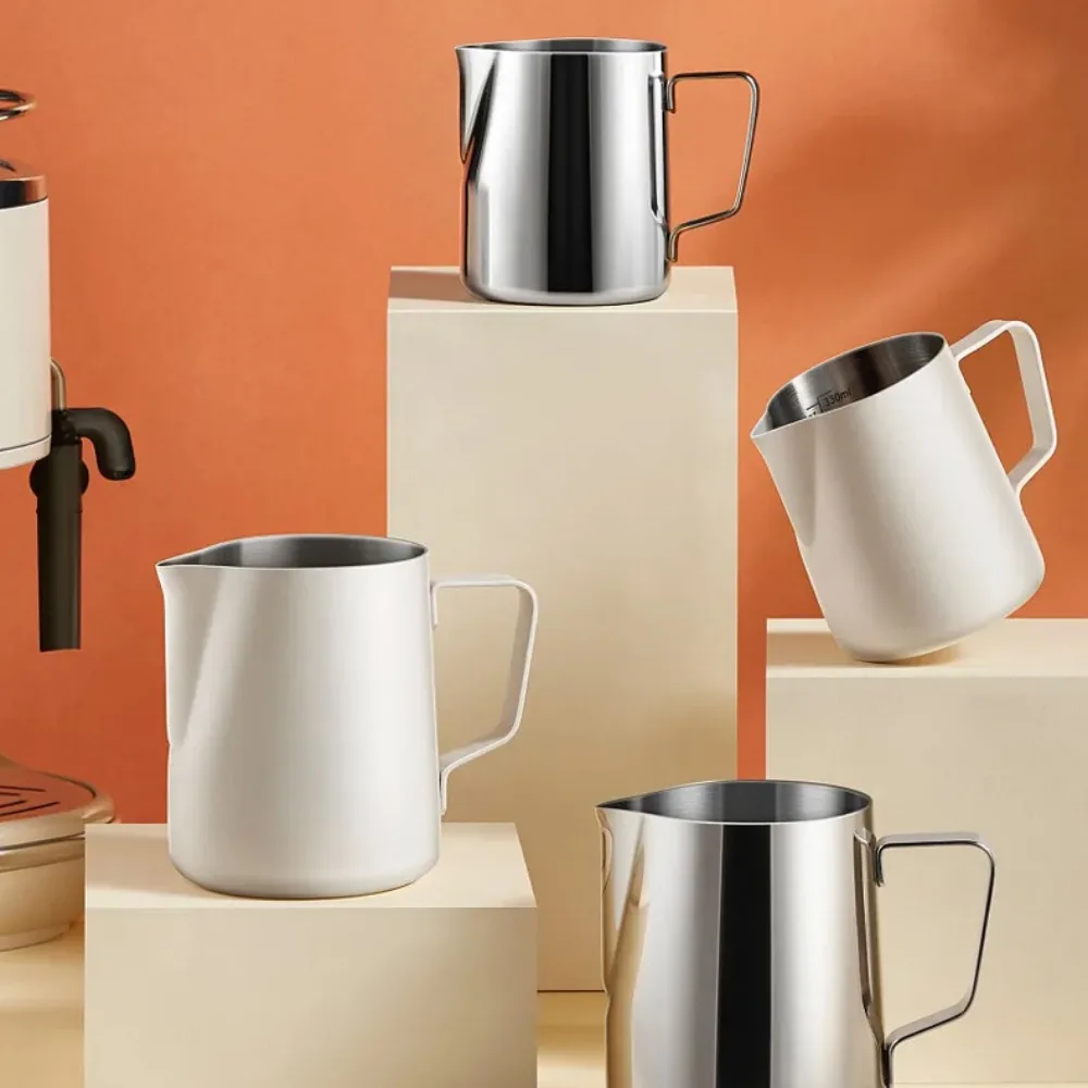 Milk Mugs Cup Espresso Coffee Pots Jug Coffee Garland Cup Latte Jug Thickened Stainless Steel Handle Craft