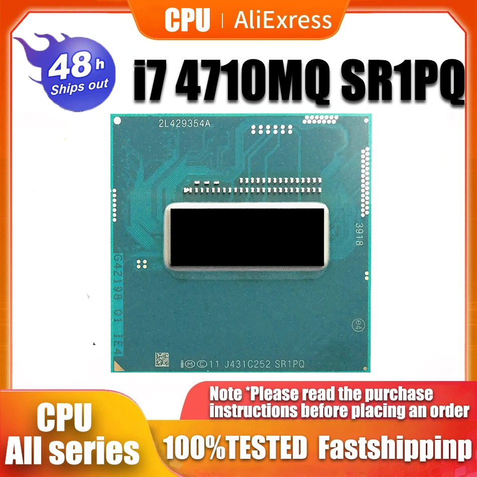 Laptop CPU i7-4710MQ I7 4710MQ SR1PQ 2.5G-3.5G Official version scrattered pieces