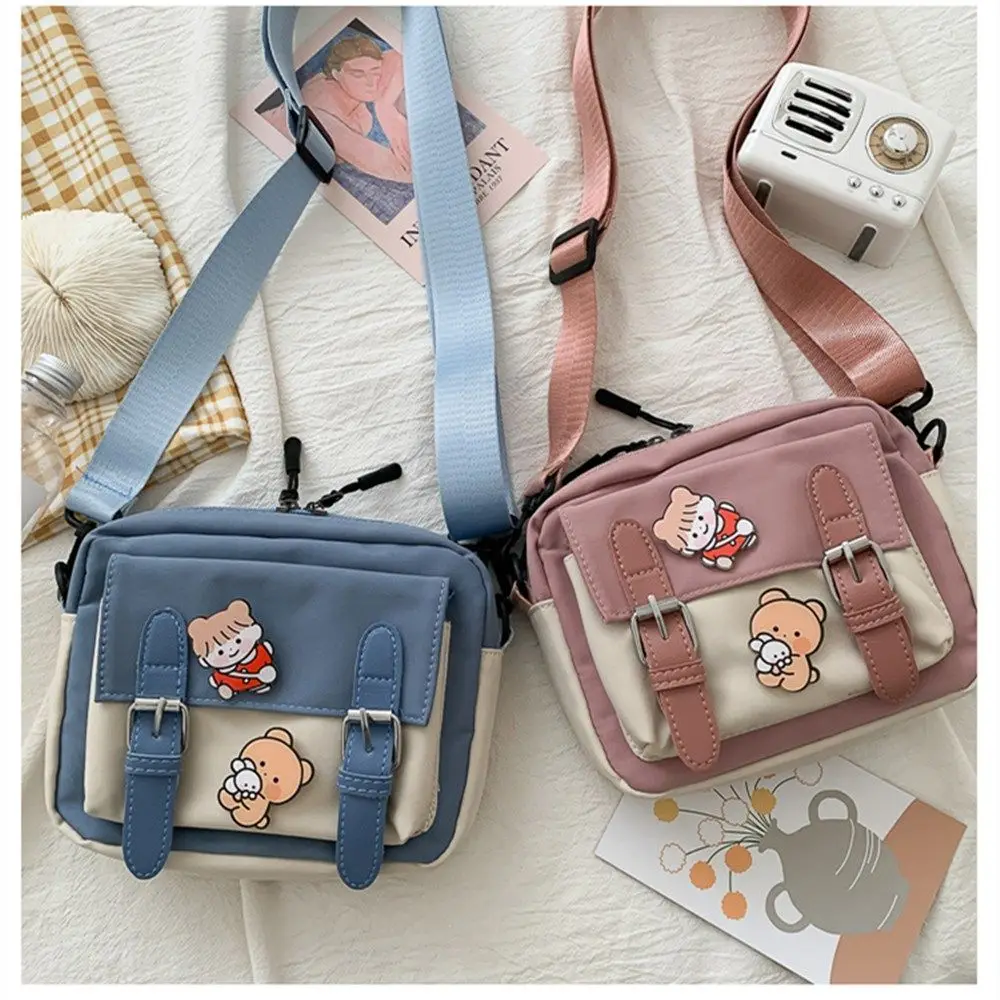 Crossbody Bag Female Cute Girl Color Matching Nylon Shoulder Bag Sling Bag