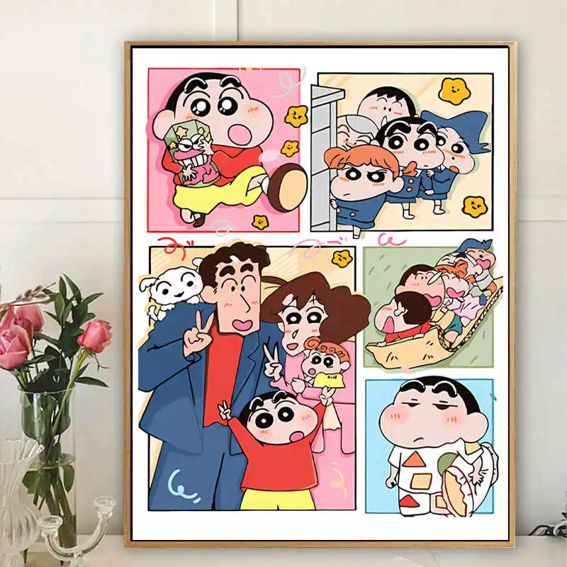 DIY بها بنفسك الكرتون الصبي عبر غرزة التطريز الصينية عبر الابره مجموعات للتطريز الكامل عبر الابره عدة لوحة على الحائط لتزيين المنزل