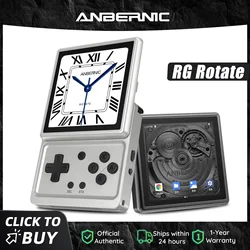 Anbernic RG Rotate Unisoc T618 Game Console 3.5-Inch Swivel-Screen Android 12 2000mAh Battery 3GB+32G eMCP Video Games Consoles