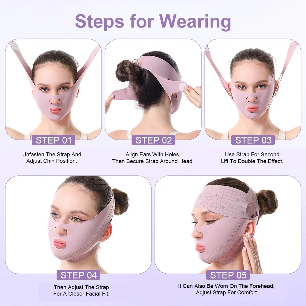 V-Face Face Lifting Mask Firming Full Face Remove Double Chin Strap Anti Wrinkle Sleeping Mask Beauty Sculpted Lifting Artifact