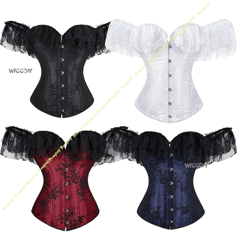 corset-retro-gothique-en-dentelle-florale-pour-femme-Epaules-denudees-manches-courtes-cincher-la-taille-style-courtois-Elegant-tenue-quotidienne-ou-cosplay